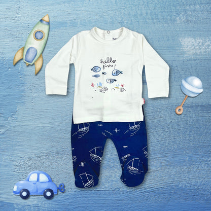 Conjunto dos piezas hello fish