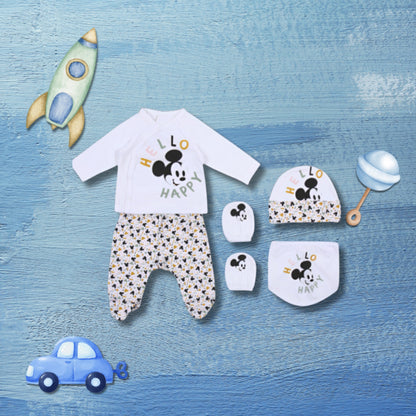 Pack 5 piezas de Mickey Mouse – Blanco