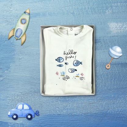 Conjunto dos piezas hello fish